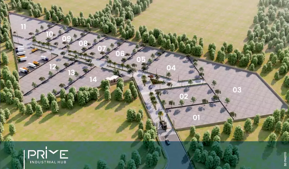 layout of commercial plots in prime industrial hub sari, ahmedabad